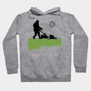 Bigfoot, the Lawn Mowing Sasquatch: Taming and Cutting Grass Hoodie